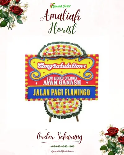 Bunga Papan Congratulation di Pager Agung